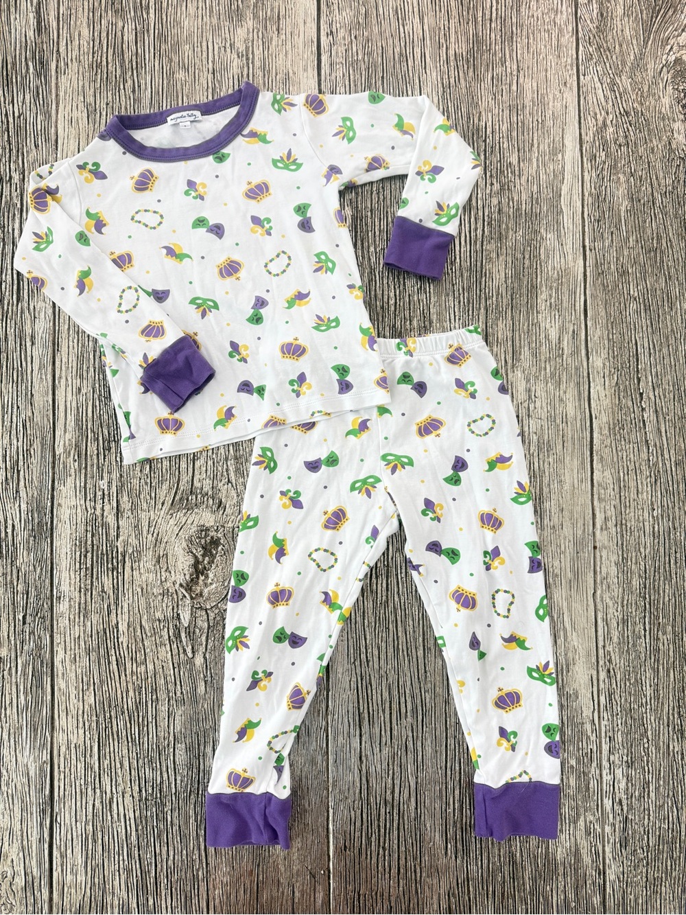 Mardi Gras Print Pajama Set